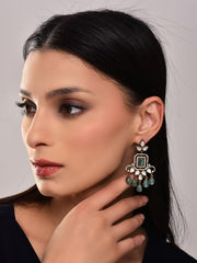 Sage Green Kundan Drop Earring