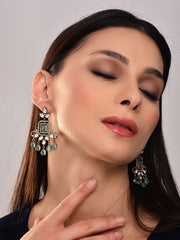 Sage Green Kundan Drop Earring