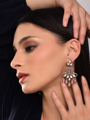 Pink Kundan Drop  Earring
