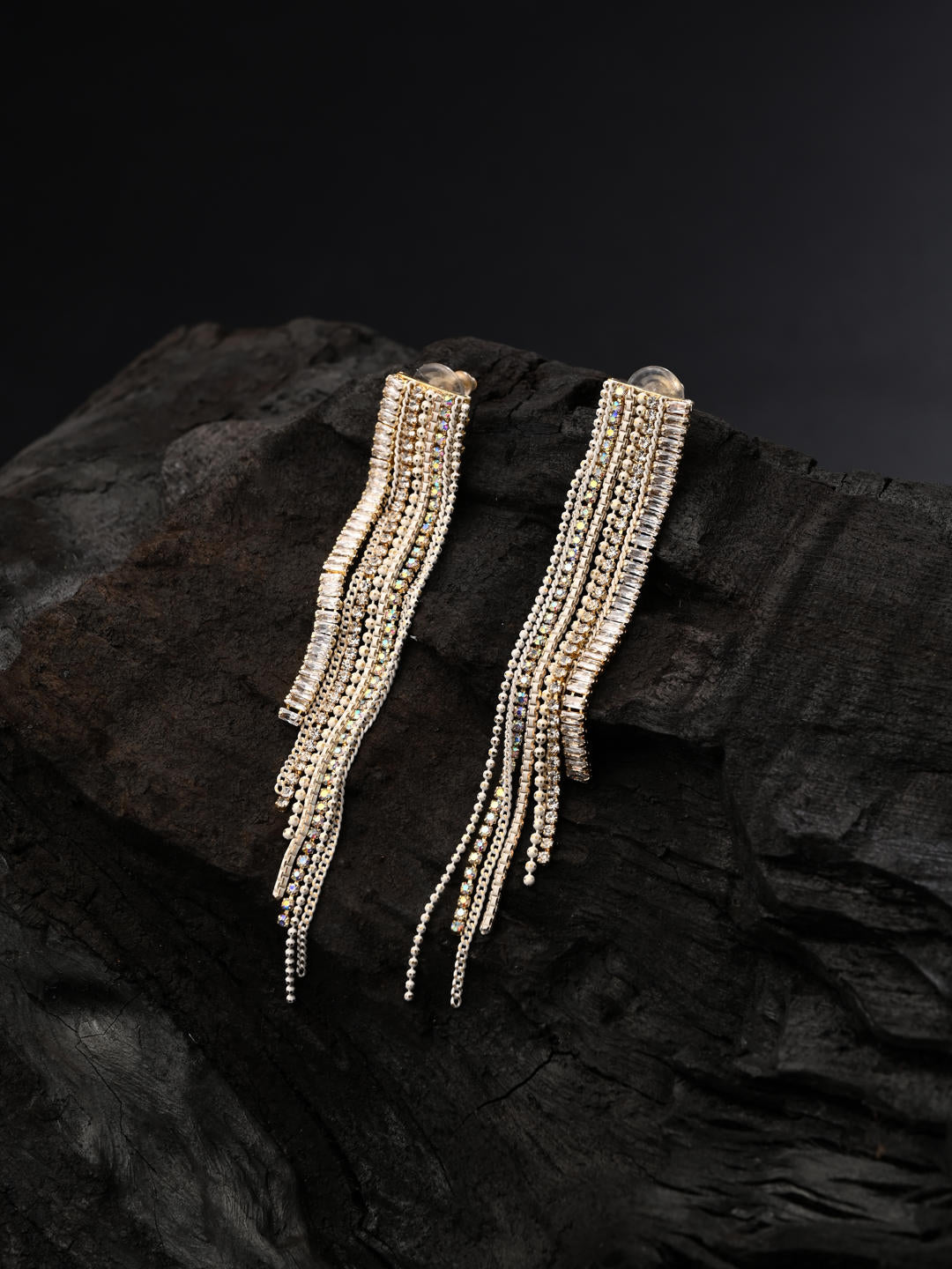 Luxe Linear Fringe Earrings