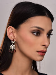 Ruby Kundan Drop Earring