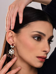 Ruby Kundan Drop Earring