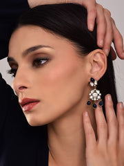 Blue Kundan Drop Earring