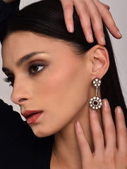 Kundan Red Blossom Drops