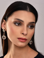 Kundan Red Blossom Drops