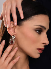 Ruby Kundan Drop Earring