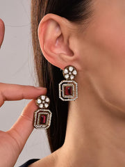 Ruby Kundan Drop Earring