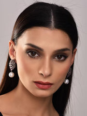 Pink Pearl Drop Earring