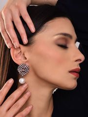 Pink Pearl Drop Earring