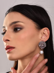 Pink Pearl Drop Earring
