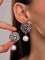 Pink Pearl Drop Earring
