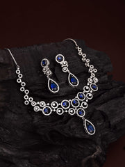 Twilight Blue Diamond Necklace Set