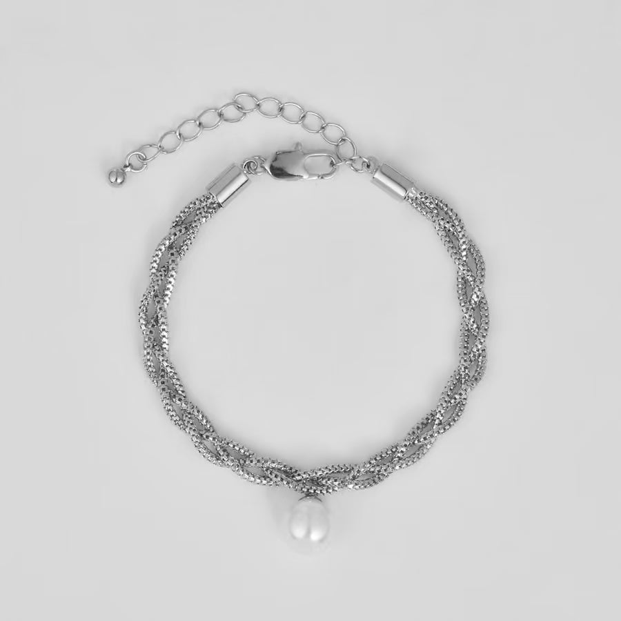 Classic Silver Pearl Bracelet