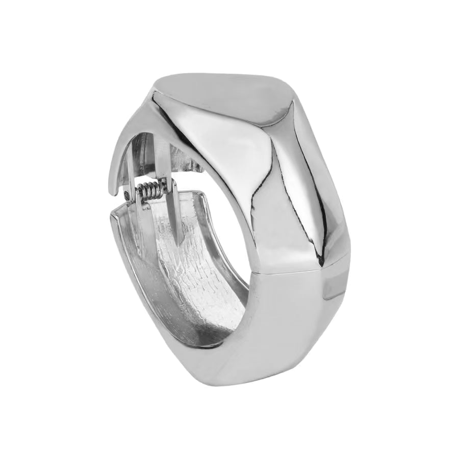 Cushion Shaped Silver Bangle