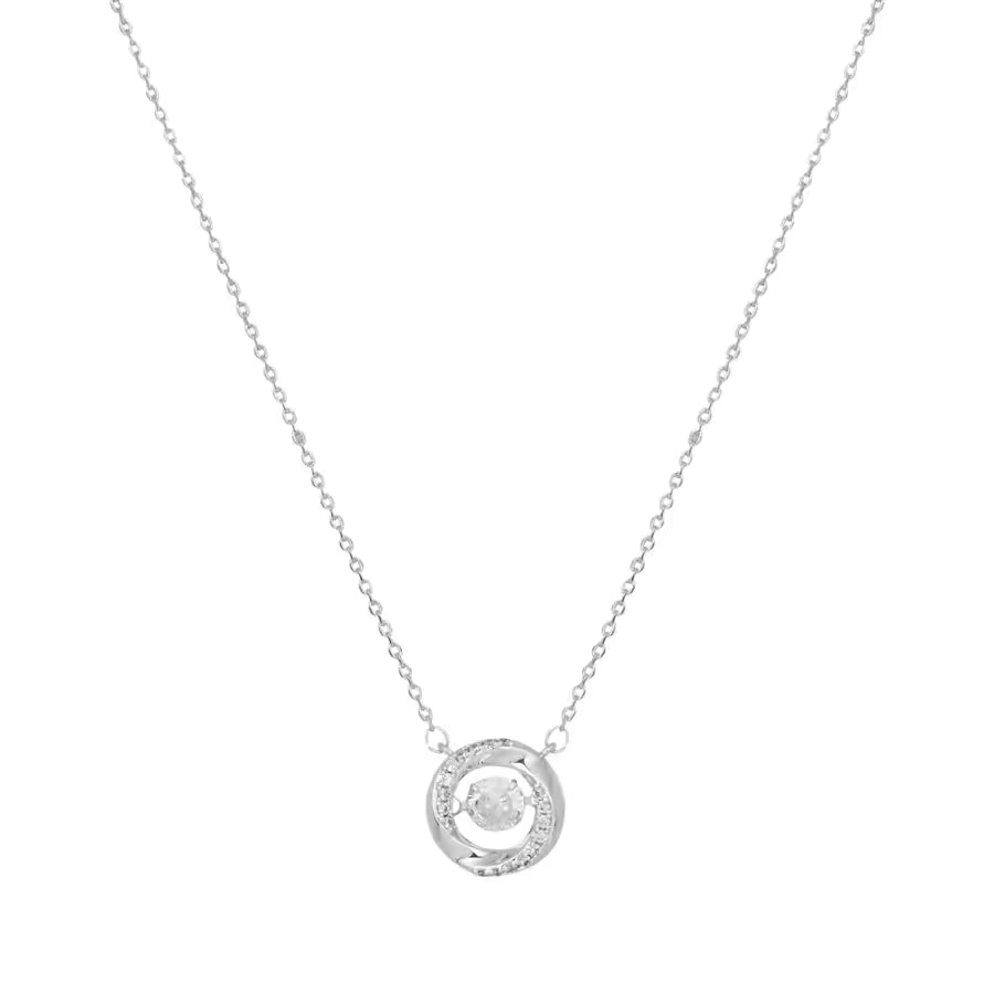 Rotating Stone Pendant Necklace