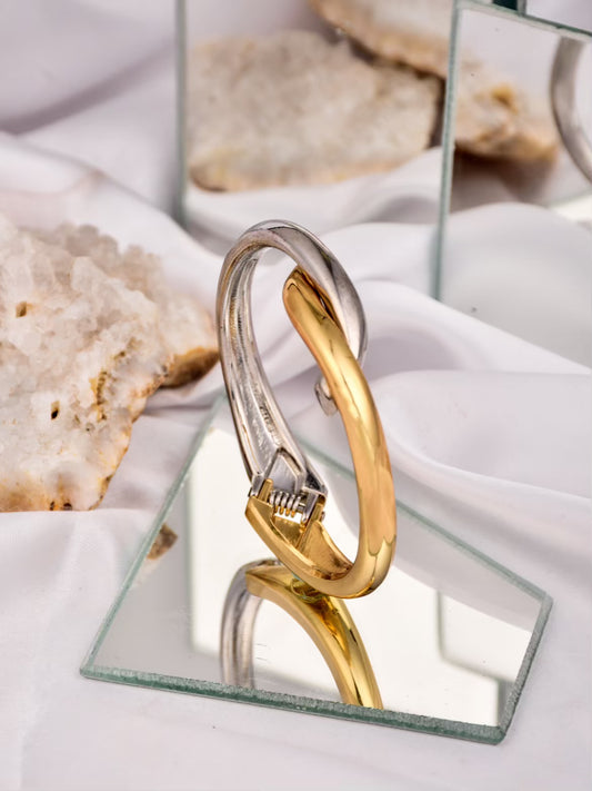 Openable Dual Tone Bangle