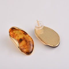 Amber Stud Earring