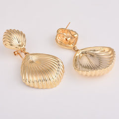 14k Gold Plated Shell Drop Earring