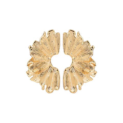 Chunky Crinkled Fan Statement Earrings