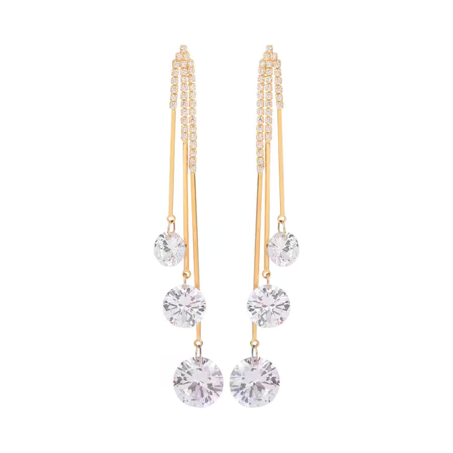 Contemporary Gold  Drop Earring