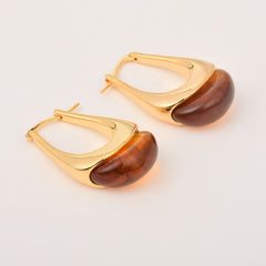 Amber Jelly Hoops Earring
