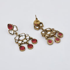 Ruby Kundan Drop Earring