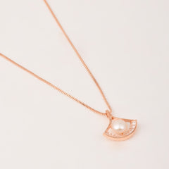 Pearl & Diamond Pendant Necklace