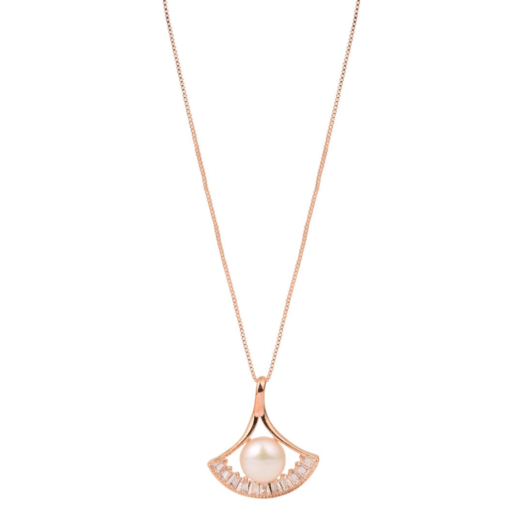 Pearl & Diamond Pendant Necklace