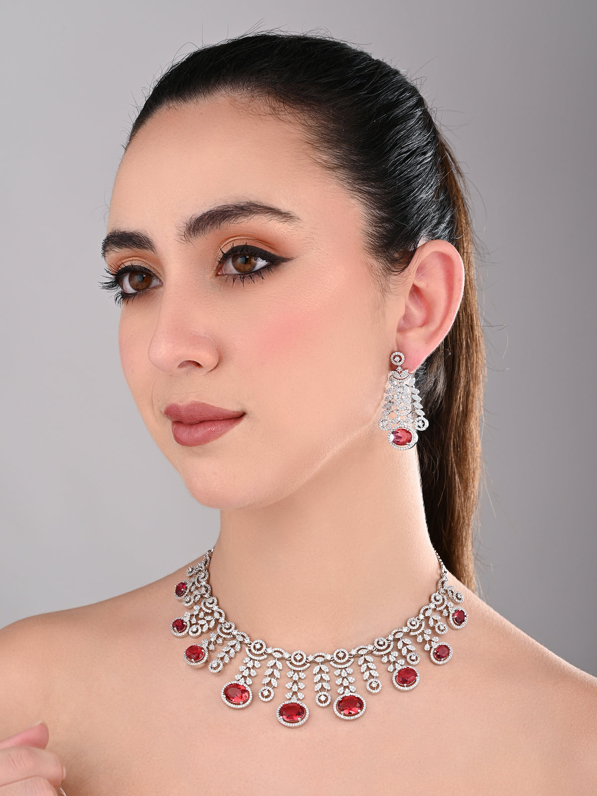 Scarlet Symphony Necklace set