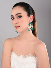 Boho Bloom Green Cascade Earrings