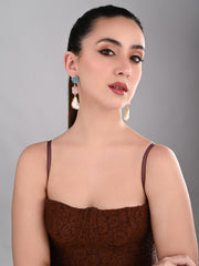Gemstone & Pearl Drop Earrings