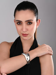 Silver Aura Statement Cuff