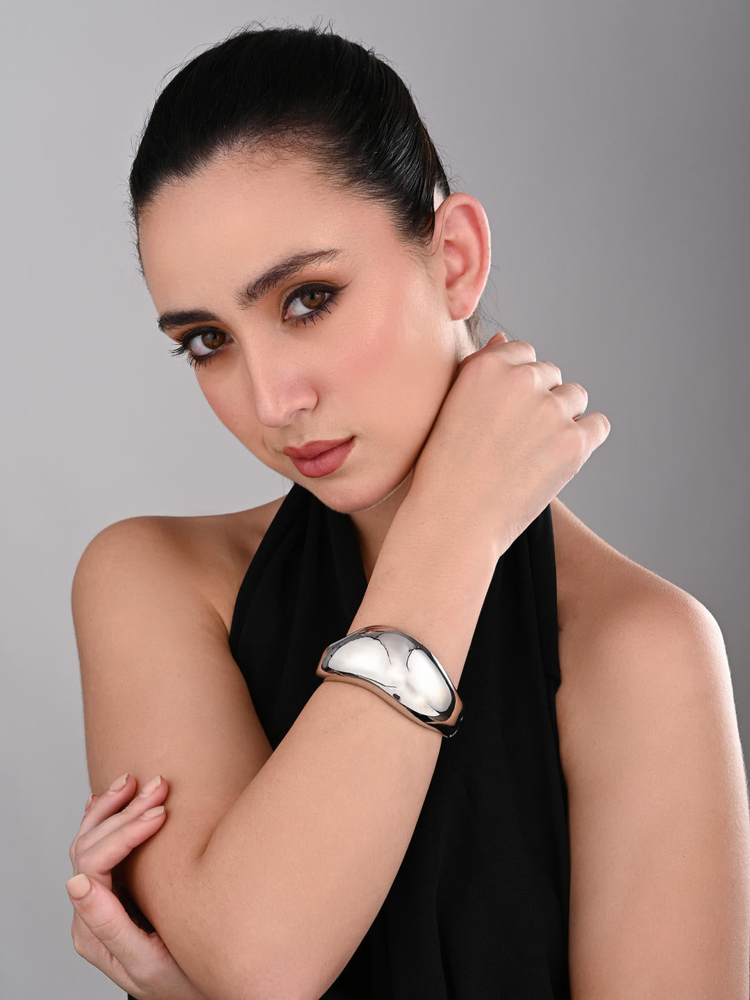 Silver Aura Statement Cuff
