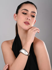 Silver Aura Statement Cuff