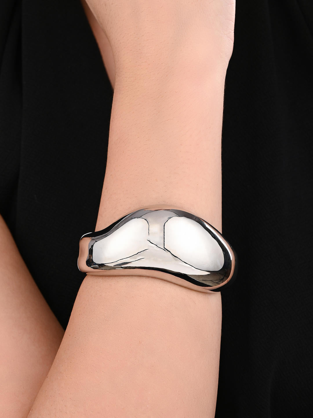 Silver Aura Statement Cuff