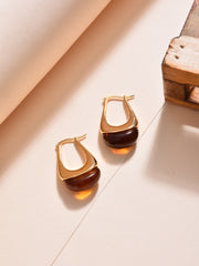 Amber Jelly Hoops Earring