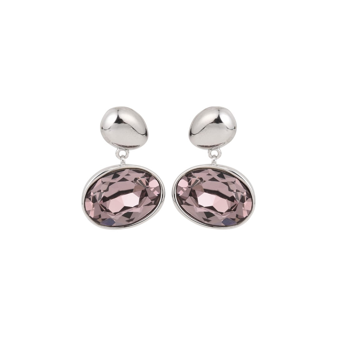Pink Crystal Stud Earring