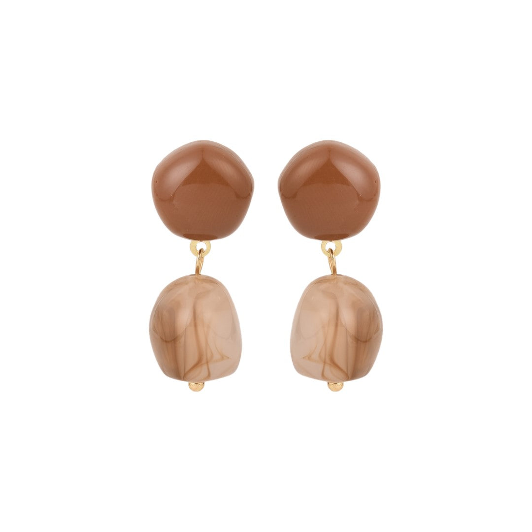 Coffee Coloured Drop Earring