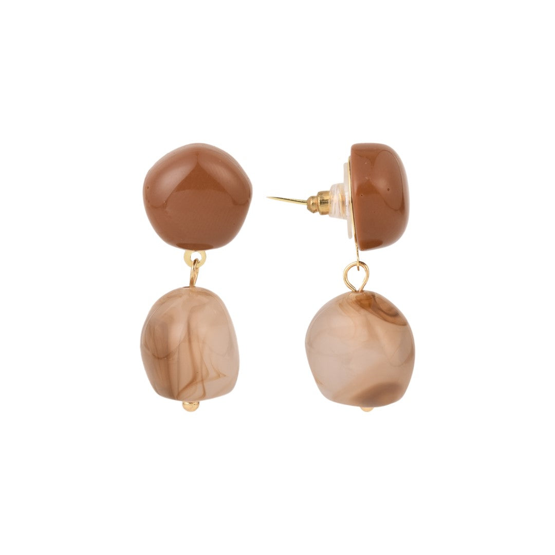 Coffee Coloured Drop Earring