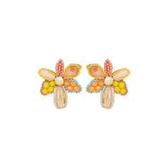 Muilti Colored Flower Studs
