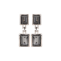 Classic Square Crystal Big Drop Earring