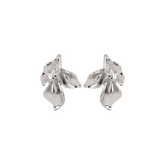 Silver Leaf Shape Earring