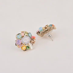Multi Color Stud Earring