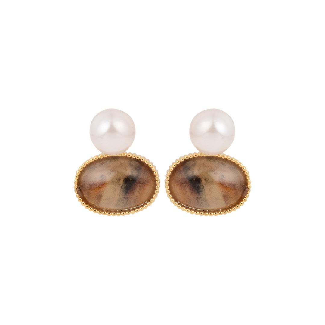 Brown Drop Earring