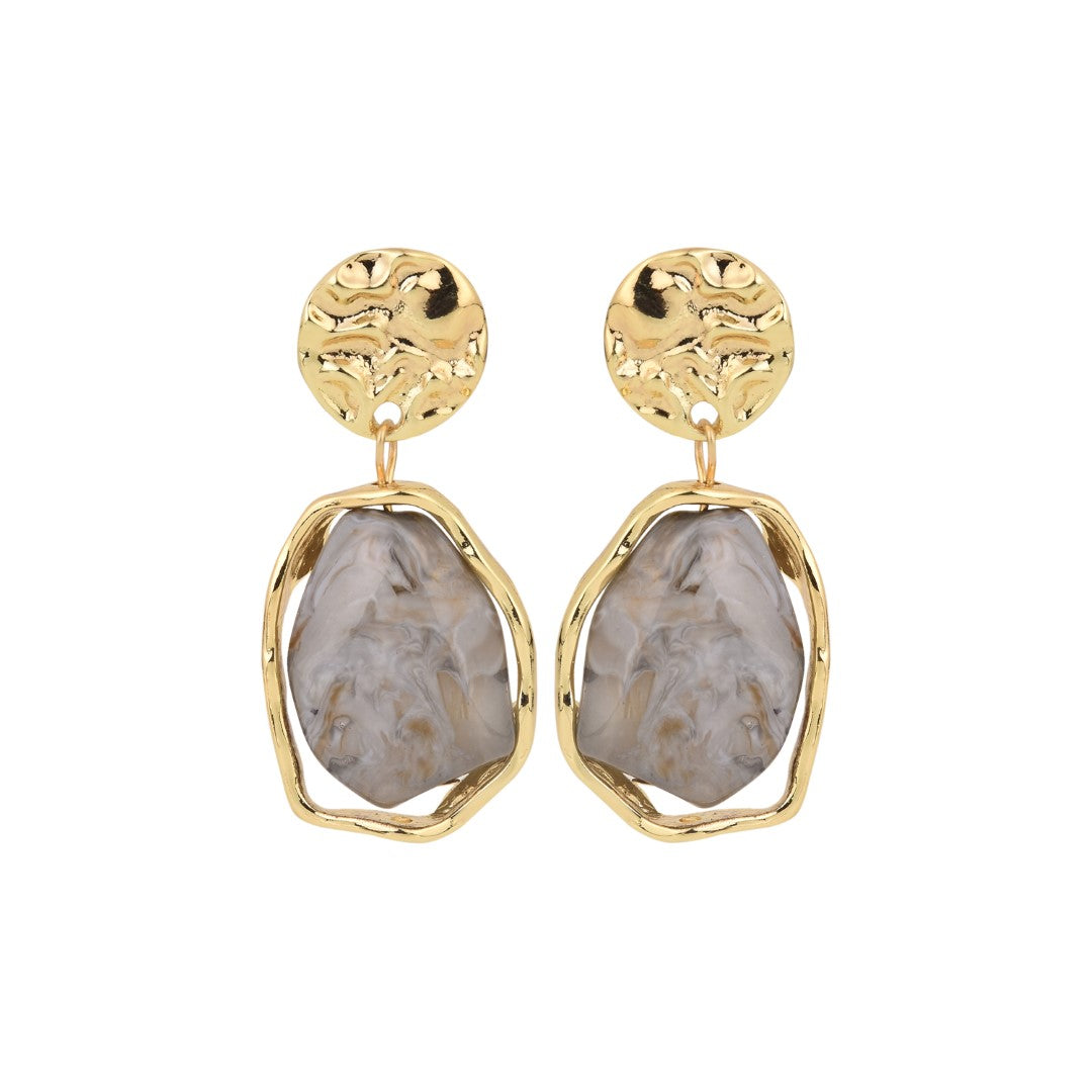 Grey Acrylic drop Earrings