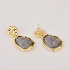 Grey Acrylic drop Earrings