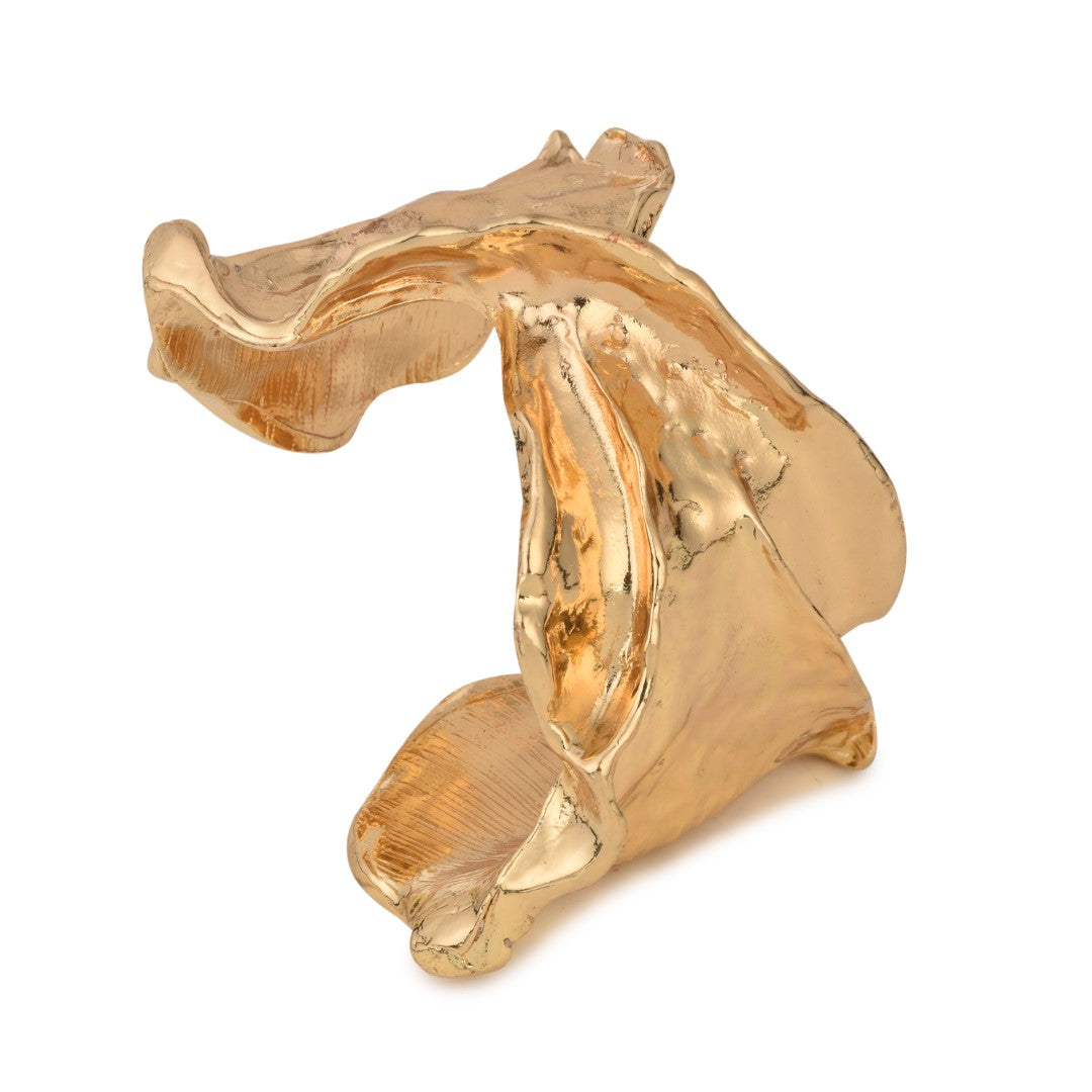 Gold Hammered  Statement Cuff