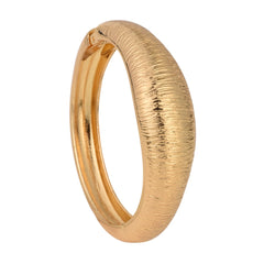 Brushed Adjustable Stripe gold bangle
