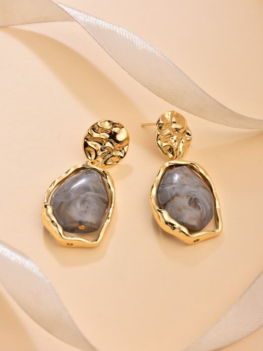 Grey Acrylic drop Earrings