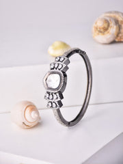 Uncut Polki  Kundan openable Bracelet with White Stones